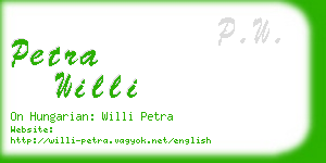 petra willi business card